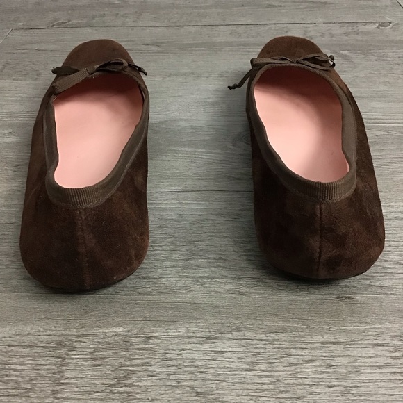 Lilly Pulitzer Brown Suede Flats with Ribbon Bow - Picture 4 of 8